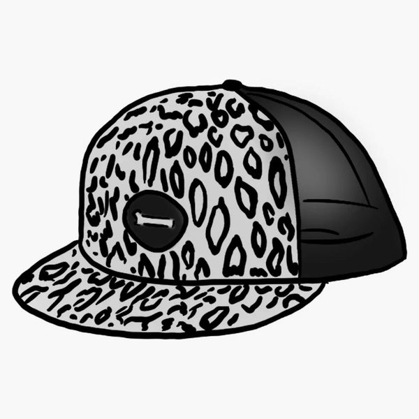 Nejvyšší leopard mesh zpět 5-panel černá