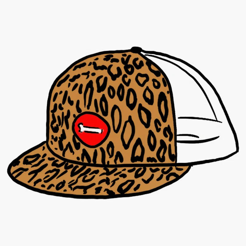 Supreme Leopard Mesh Back 5-panel White