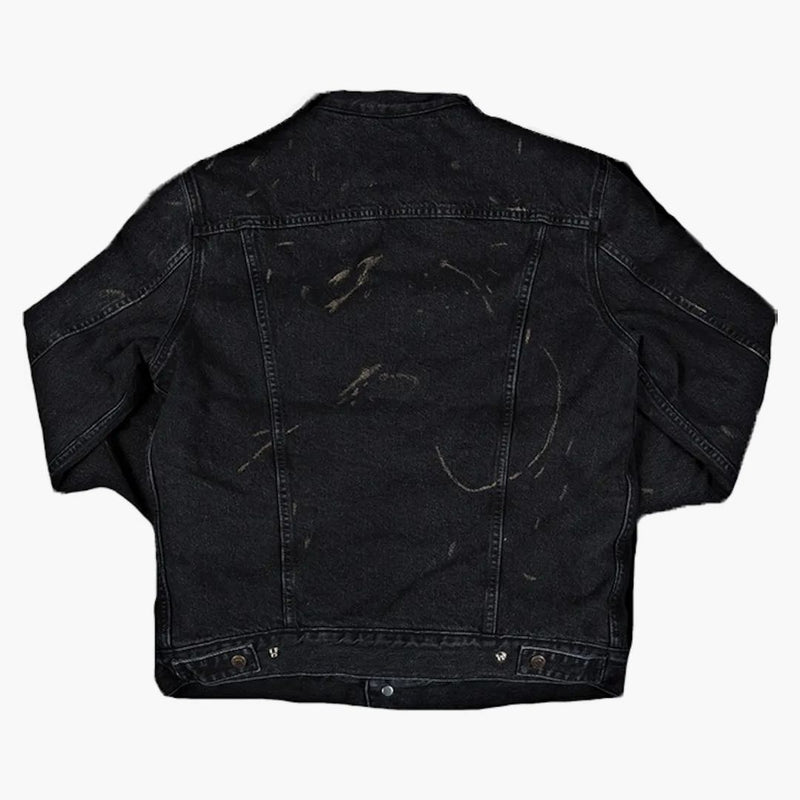 Blached Sherpa Trucker bunda černá