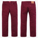 Supreme Levis Moleskin 505 Jean Burgundy