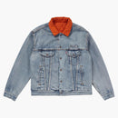 Supreme Levi's quilted reversible trucker jacket blue