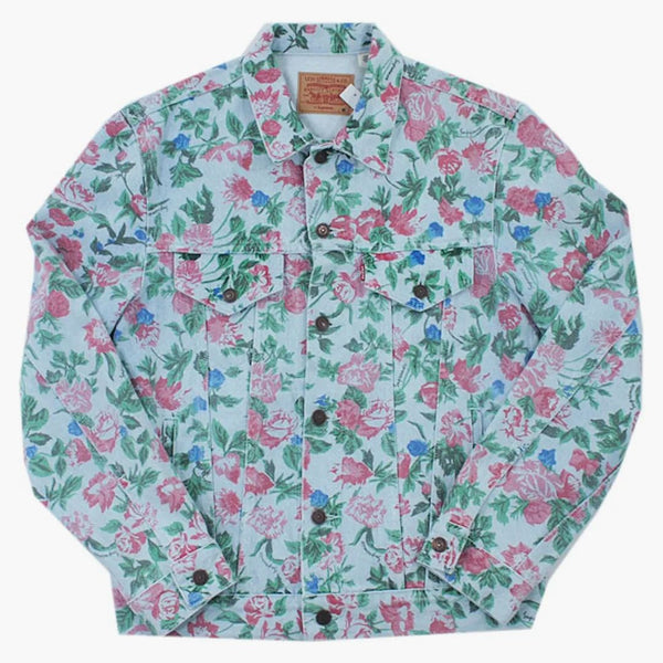 Supreme Levis Roses Trucker Jacket Light Blue