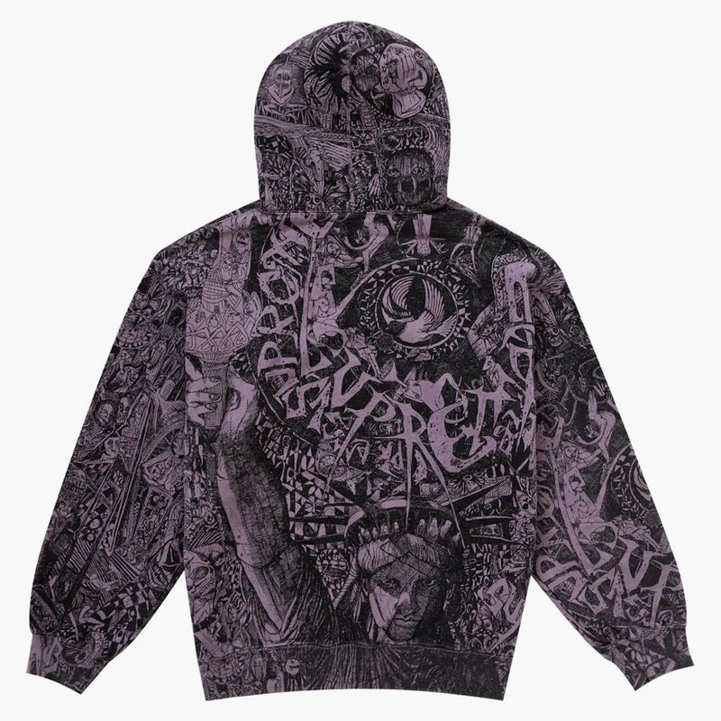 Supreme Liberty z kapturem bluza Dusty Purple