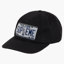 Supreme License Plate 6-Panel Black