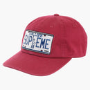 Supreme License Plate 6-panel Cranberry