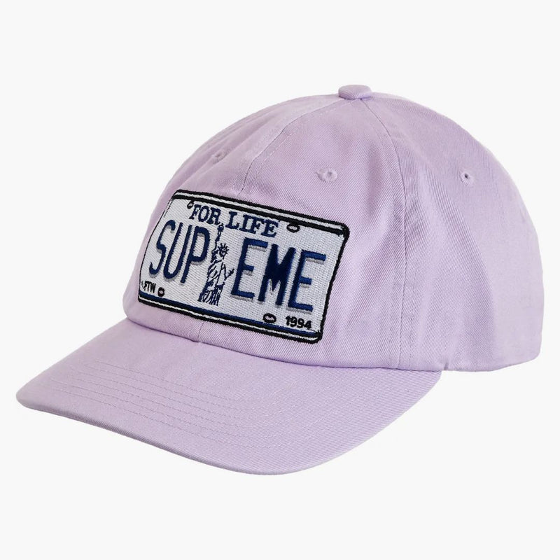 Supreme registreringsskylt 6-panel ljus lila