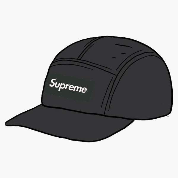Supremo Linen Camp Cap Black