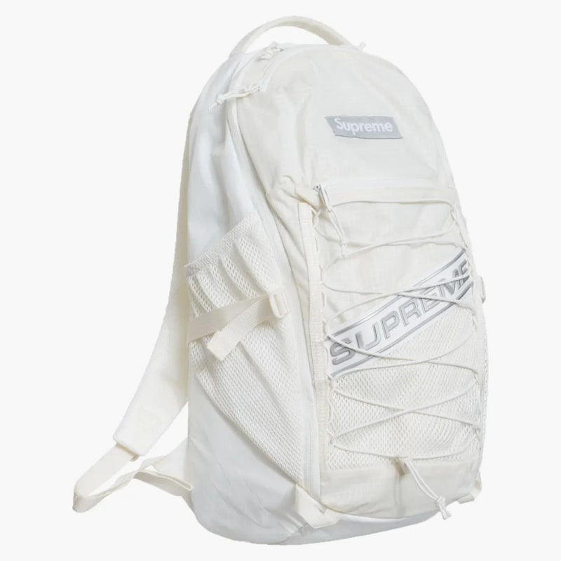 Supreme Logo Backpack White