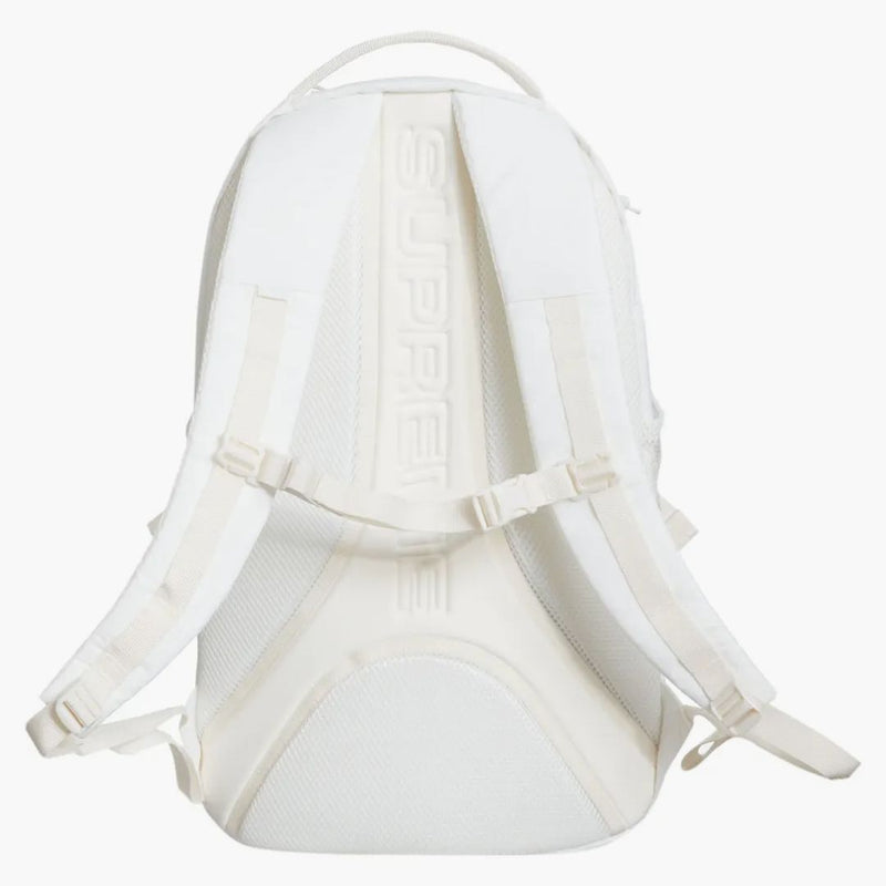 Supreme Logo Backpack White