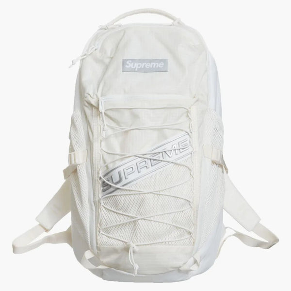 Supreme Logo Backpack White
