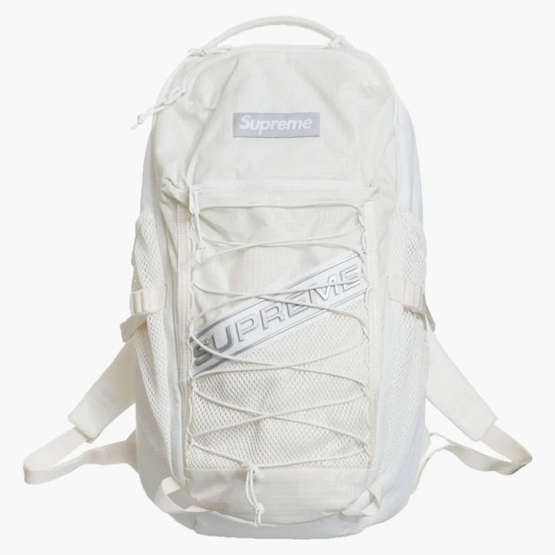 Supreme Logo Backpack White