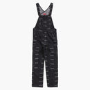 Supreme Logo Denim Overalls Black