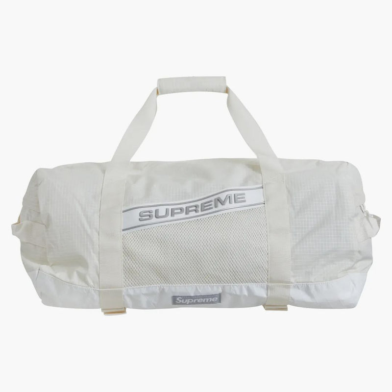 Supreme Logo Duffle Bag White