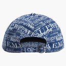 Supreme Logo Pattern 6-panel Light Navy