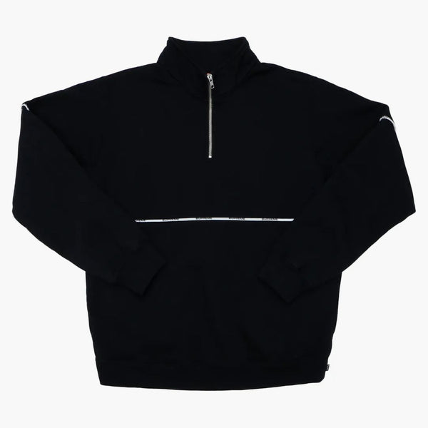 Supreme Logo Piping Half Zip Sweatshirt svart