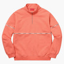 Supreme Logo Piping Half Zip Sweatshirt Coral