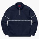 Supreme Logo Tiping Half Zip Sutadry Navy