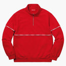 Supreme Logo Piping Half Zip Sweatshirt Red