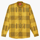 Supreme Logo Plaid Shirt Yellow