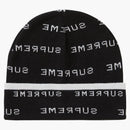 Supreme Logo Repeat Beanie Black