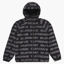 Supreme Logo Ripstop Hooded Track Jacket Black