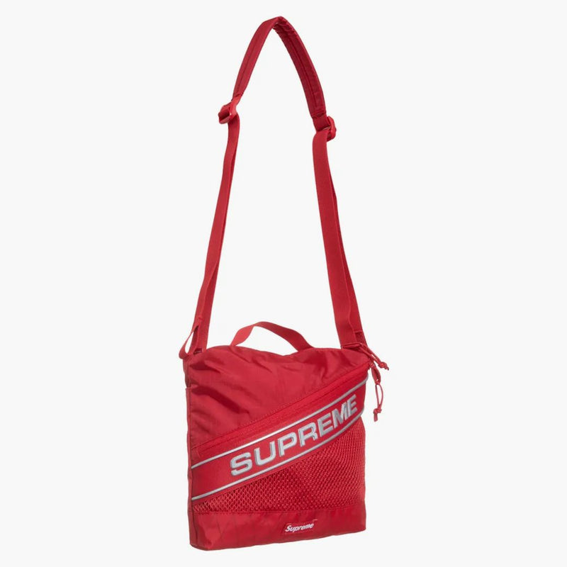 Supreme logo axelväska röd