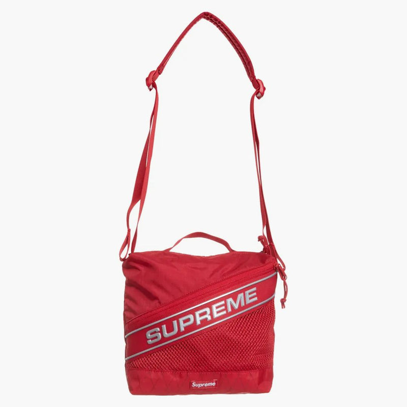 Supreme logo axelväska röd