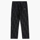 Supreme Logo Stripe Jacquard Regular Jean Black