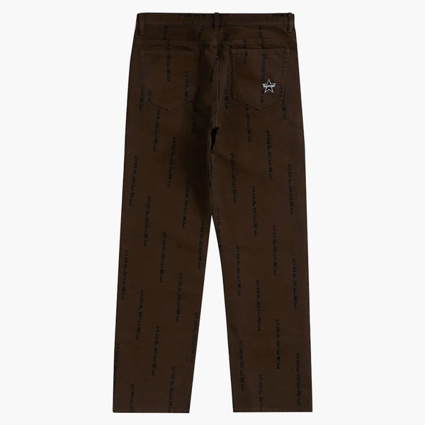 Nejvyšší logo Stripe Jacquard pravidelný Jean Brown