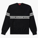 Supreme Logo Stripe Knit Top Black