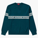 Supreme Logo Stripe Knit Top Dark Teal