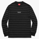 Supreme Logo Stripe L/S Top Black