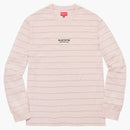 Supreme Logo Stripe L/s Top Pale Peach