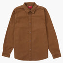 Supreme Logo Taping Work Shirt Brown