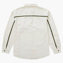 Camisa de trabajo de grabación de logotipo supremo blanco