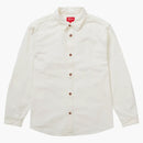 Camisa de trabajo de grabación de logotipo supremo blanco