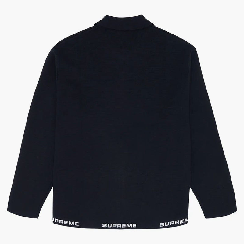 Nejvyšší logo Trim Zip Cardigan Black