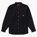 Supreme Loose Fit Flannel Oxford Shirt Black