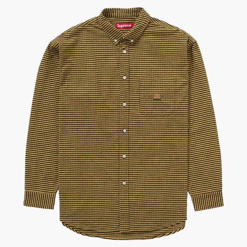 Supreme Loose Fit Flannel Oxford Shirt Yellow Plaid