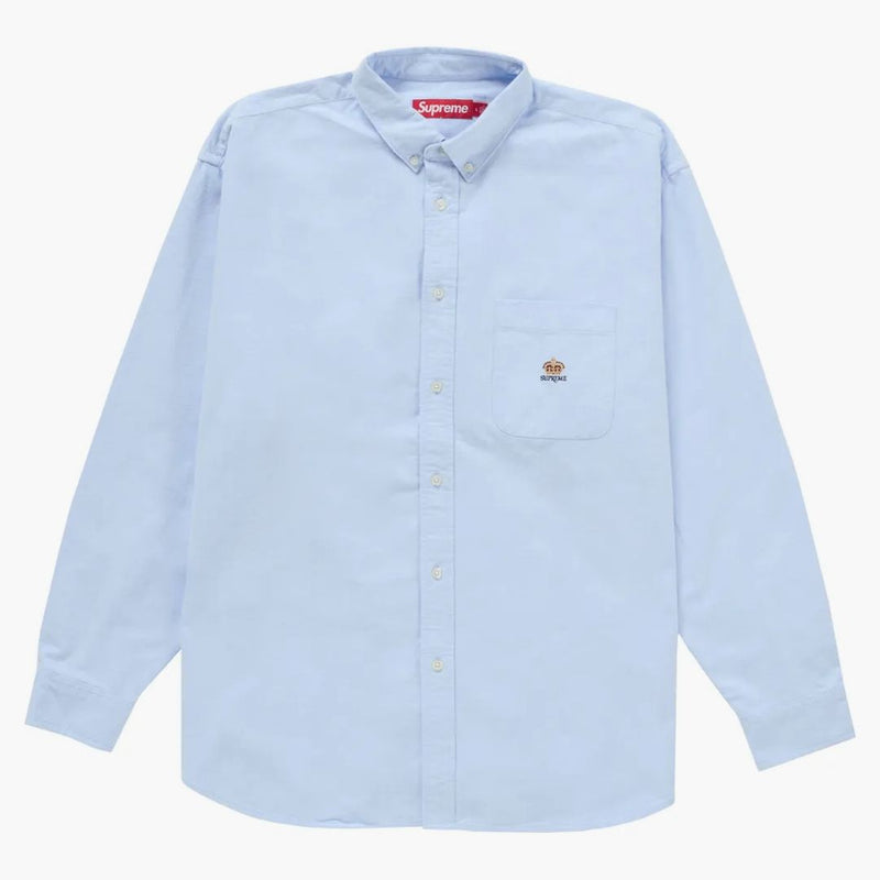 Supreme Loose Fit Flannel Oxford Shirt Light Blue