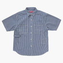 Supreme Loose Fit S/s Denim Painter Shirt (ss25) Blue Pinstripe