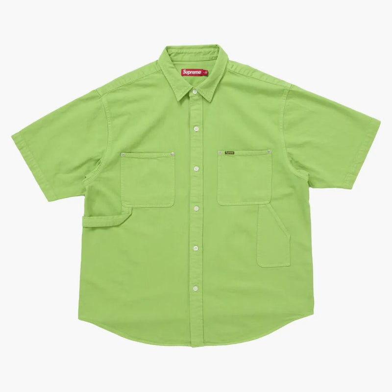 Supreme Loose Fit S/s Denim Painter Shirt (ss25) Green