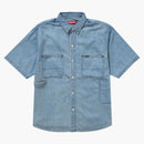 Supreme Loose Fit S/s Denim Painter Shirt Washed Blue