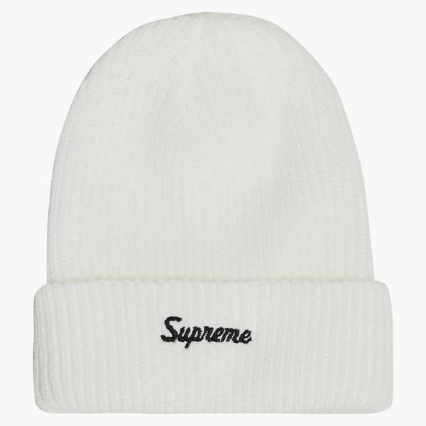 Supreme loose gauge beanie white