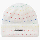 Supreme loose gauge beanie white multi