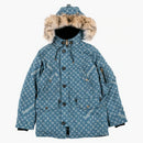 Supreme Louis Vuitton Jacquard Denim N-3b Parka Blue
