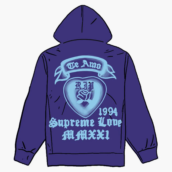 Supreme Love Hooded Sweatshirt Dark Royal