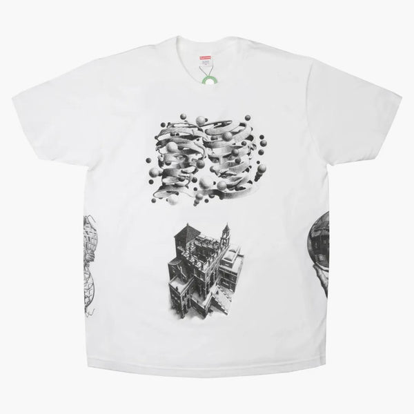 Supreme Mc Escher Collage Tee White