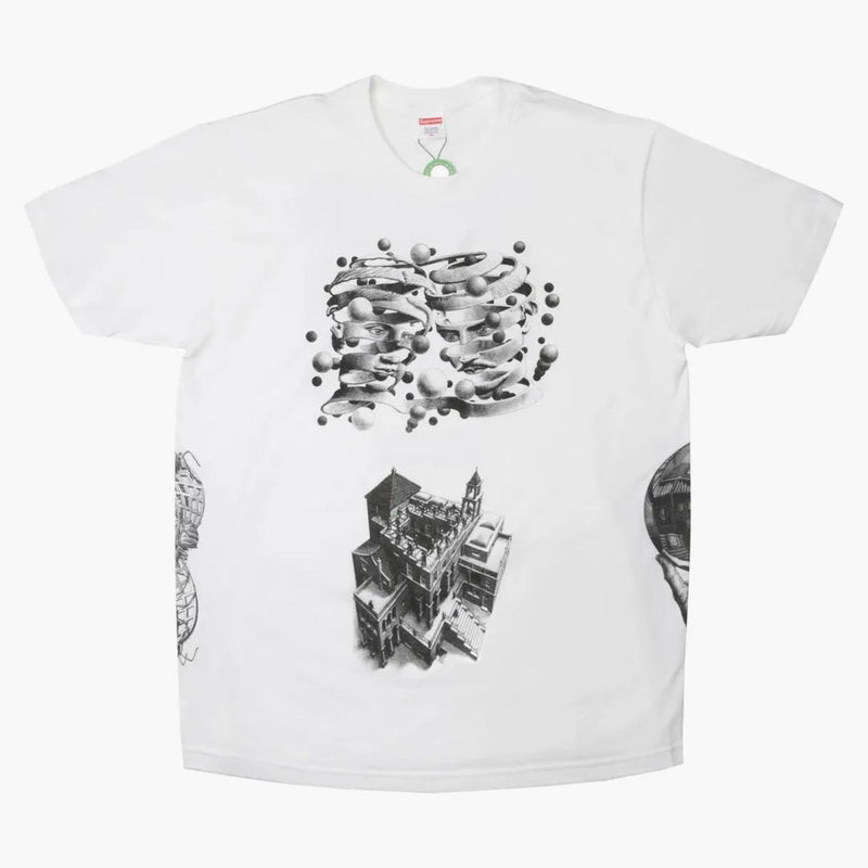 Supreme Mc Escher Collage Tee White