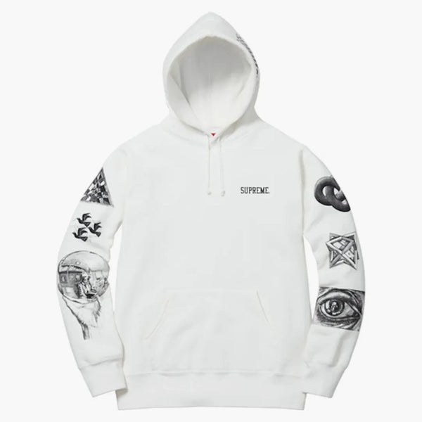 Supreme Mc Escher Hoodie White